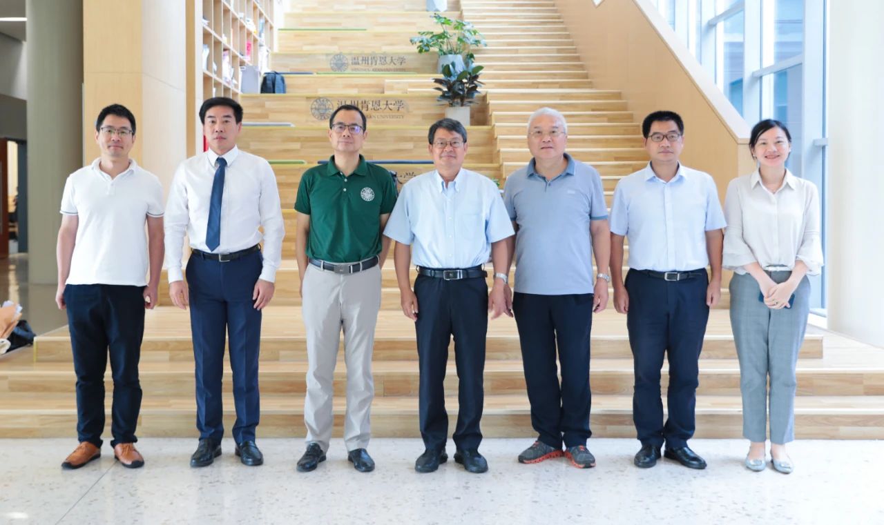 国科温州研究院副院长叶方富，校党委书记、理事长王北铰，党委副书记、副校长郑晓东，党委副书记严晓鹏